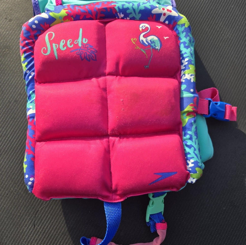 Speedo Kids Swim Vest - Vibrant Pink and Blue
